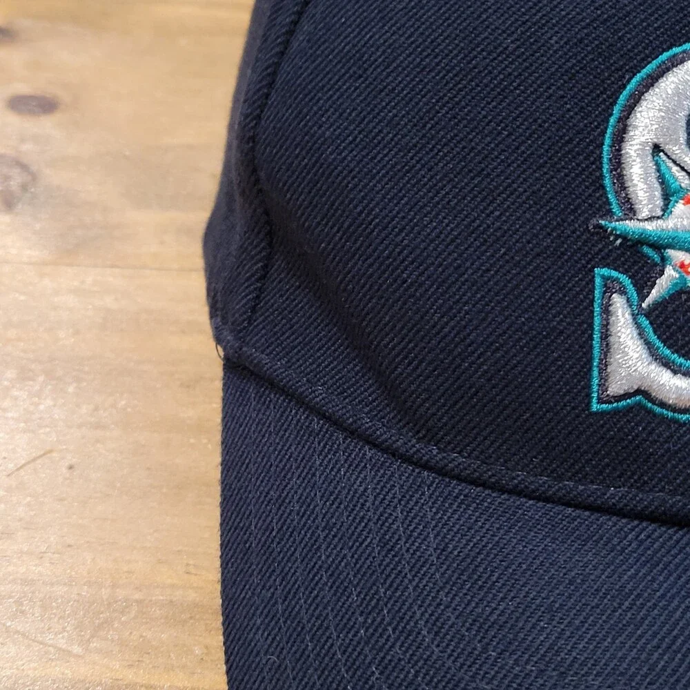 Vintage Seattle Mariners Nike Team Hat Strap Back Blue One Size Wool Blend